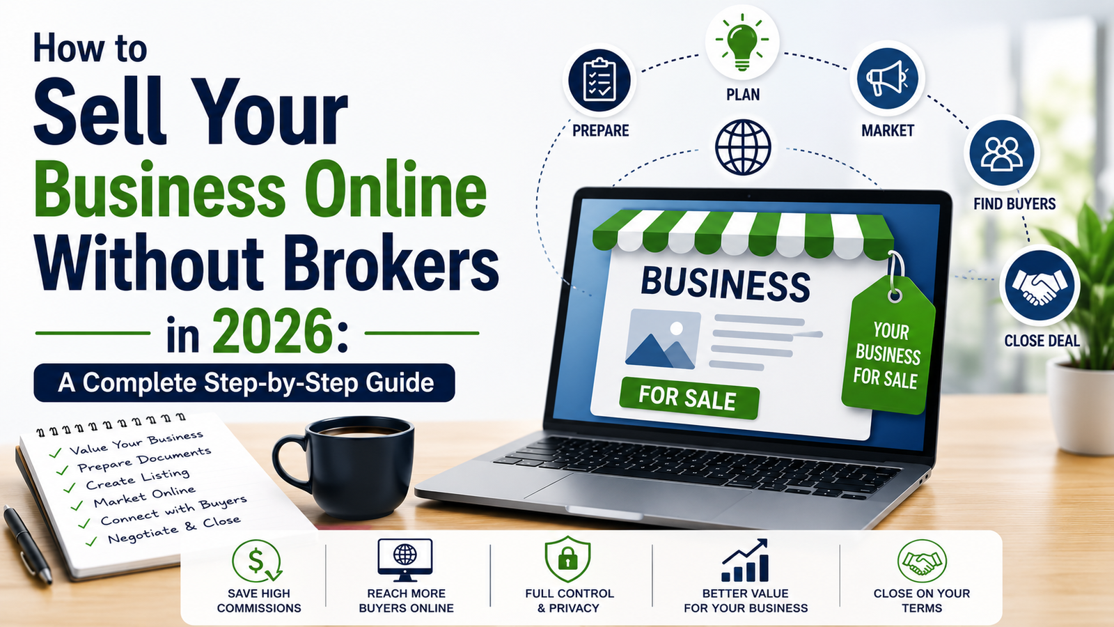 How to Sell Your Business Online Without Brokers in 2026: A Complete Step-by-Step Guide